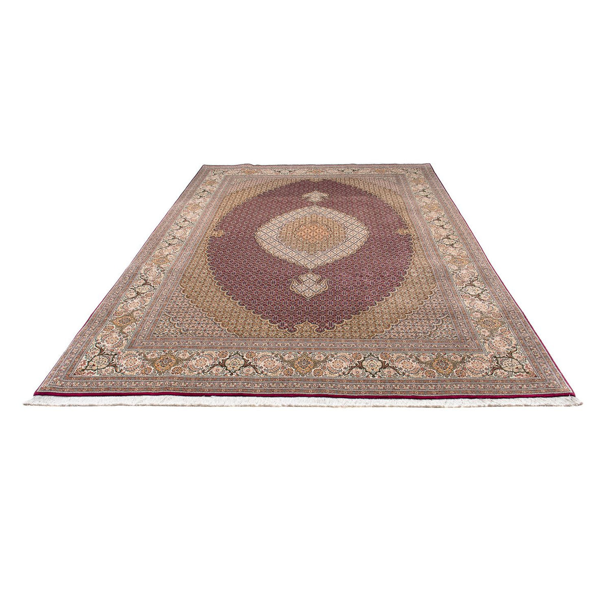 Tapis persan - Tabriz - 308 x 204 cm - rouge foncé