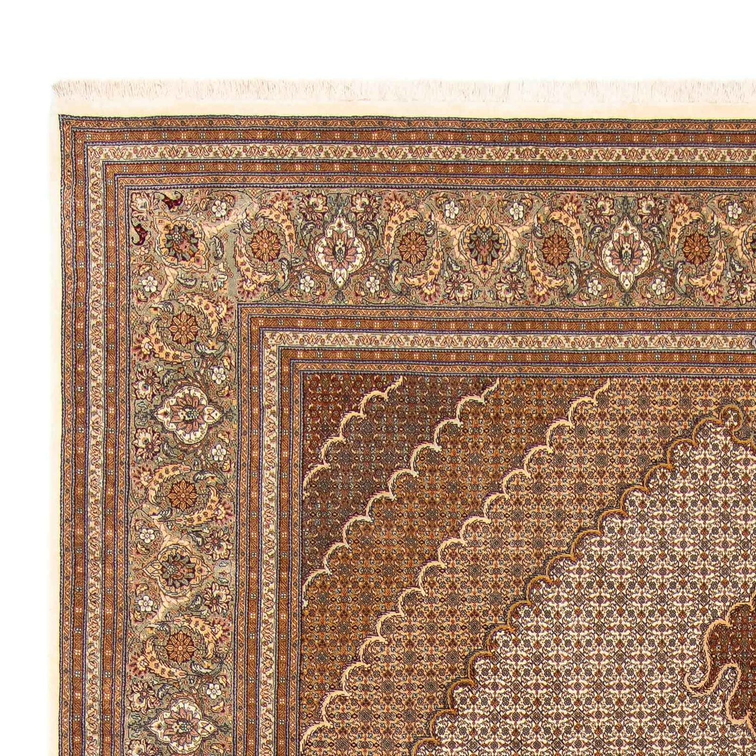Tapis persan - Tabriz - 363 x 250 cm - marron clair