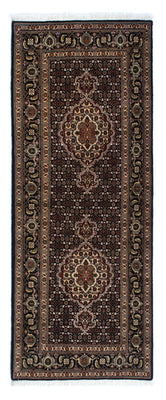 Tapis de couloir Tapis persan - Tabriz - 201 x 77 cm - bleu foncé