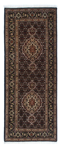 Tapis de couloir Tapis persan - Tabriz - 201 x 77 cm - bleu foncé