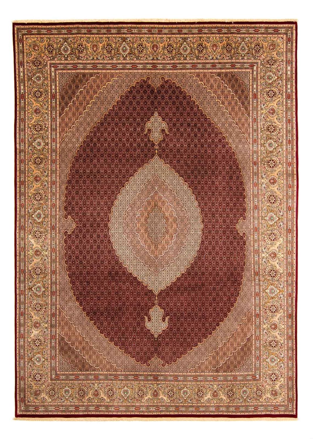 Tapis persan - Tabriz - 400 x 298 cm - rouge foncé