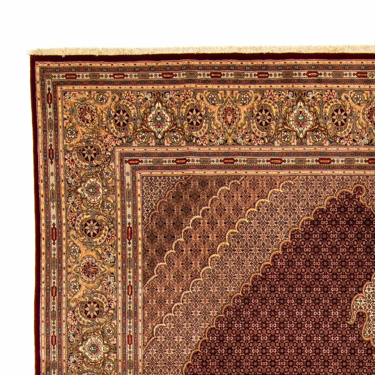 Tapis persan - Tabriz - 400 x 298 cm - rouge foncé
