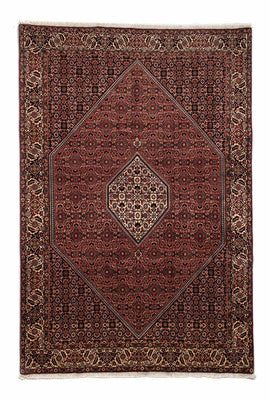 Tapis persan - Bidjar - 302 x 198 cm - rouge foncé