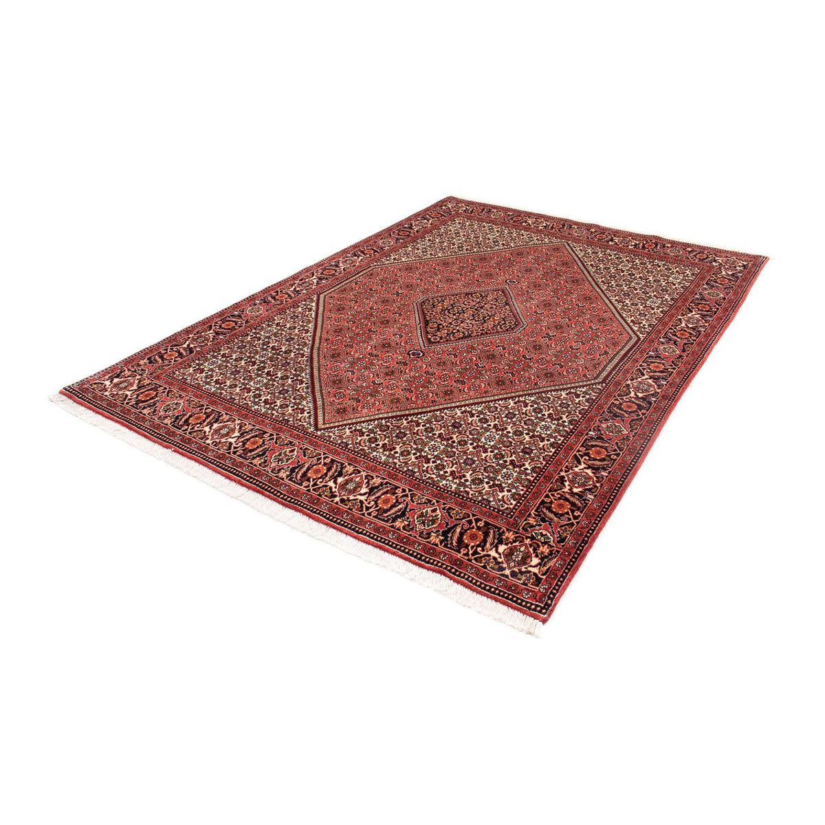 Tapis persan - Bidjar - 243 x 174 cm - rouge clair