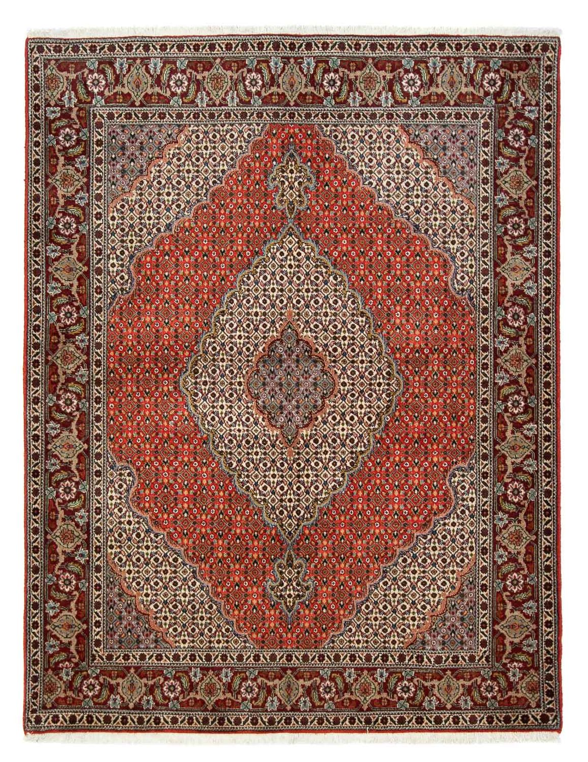 Tapis persan - Tabriz - 200 x 150 cm - rouge foncé