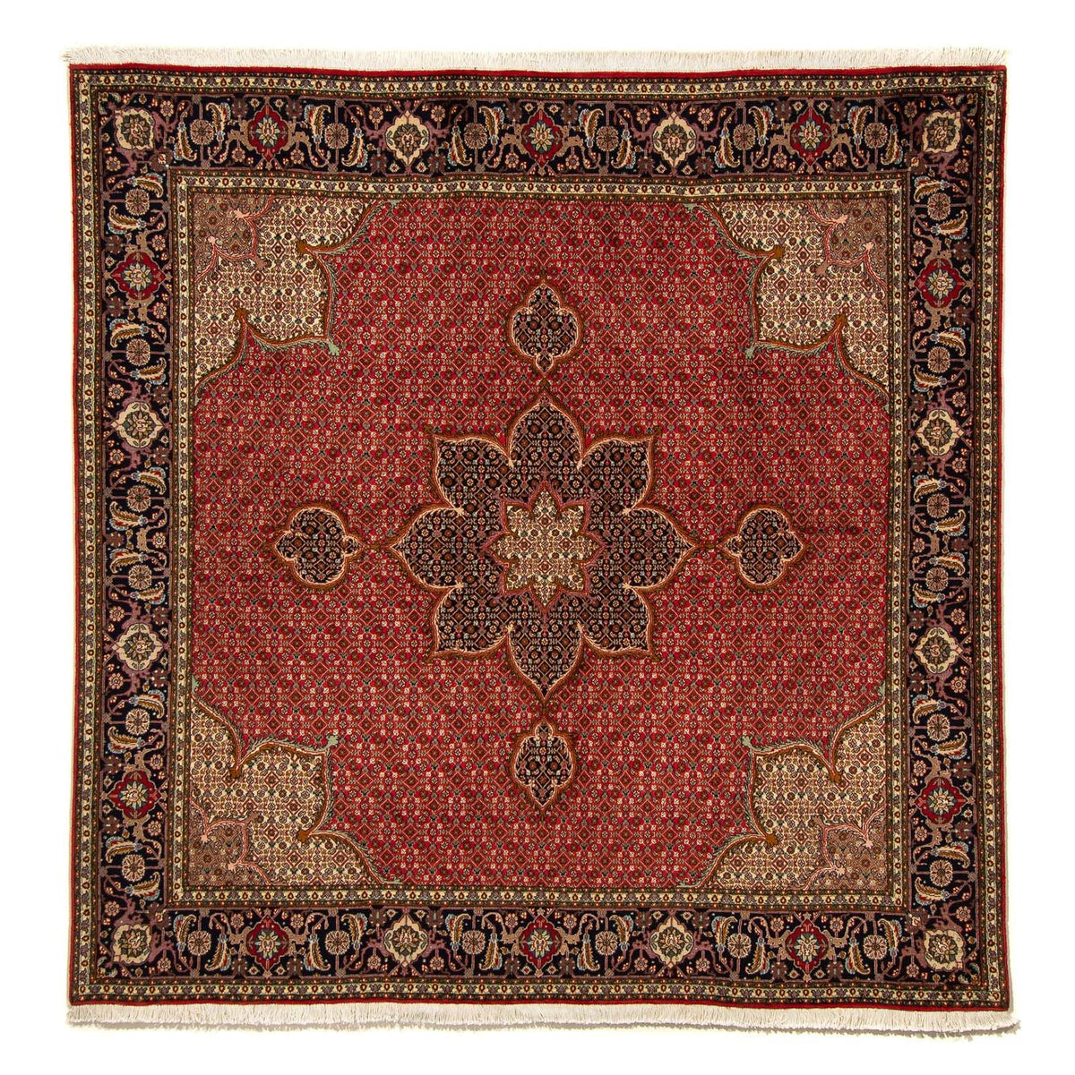 Tapis persan - Tabriz carré  - 203 x 200 cm - rouge