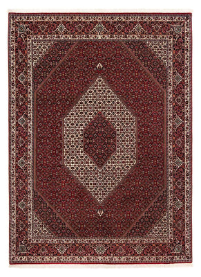 Tapis persan - Bidjar - 257 x 204 cm - rouge foncé