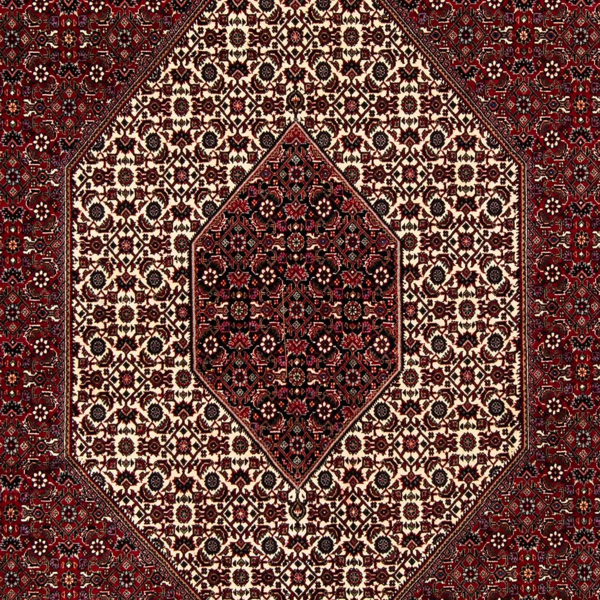 Tapis persan - Bidjar - 257 x 204 cm - rouge foncé
