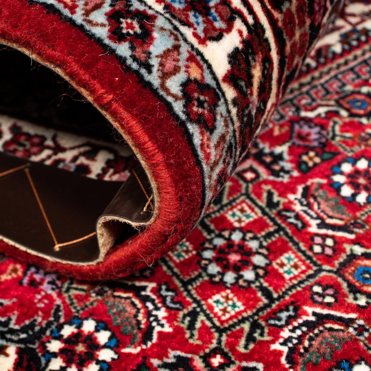 Tapis persan - Bidjar - 257 x 204 cm - rouge foncé