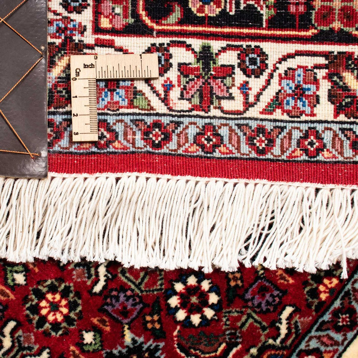 Tapis persan - Bidjar - 257 x 204 cm - rouge foncé