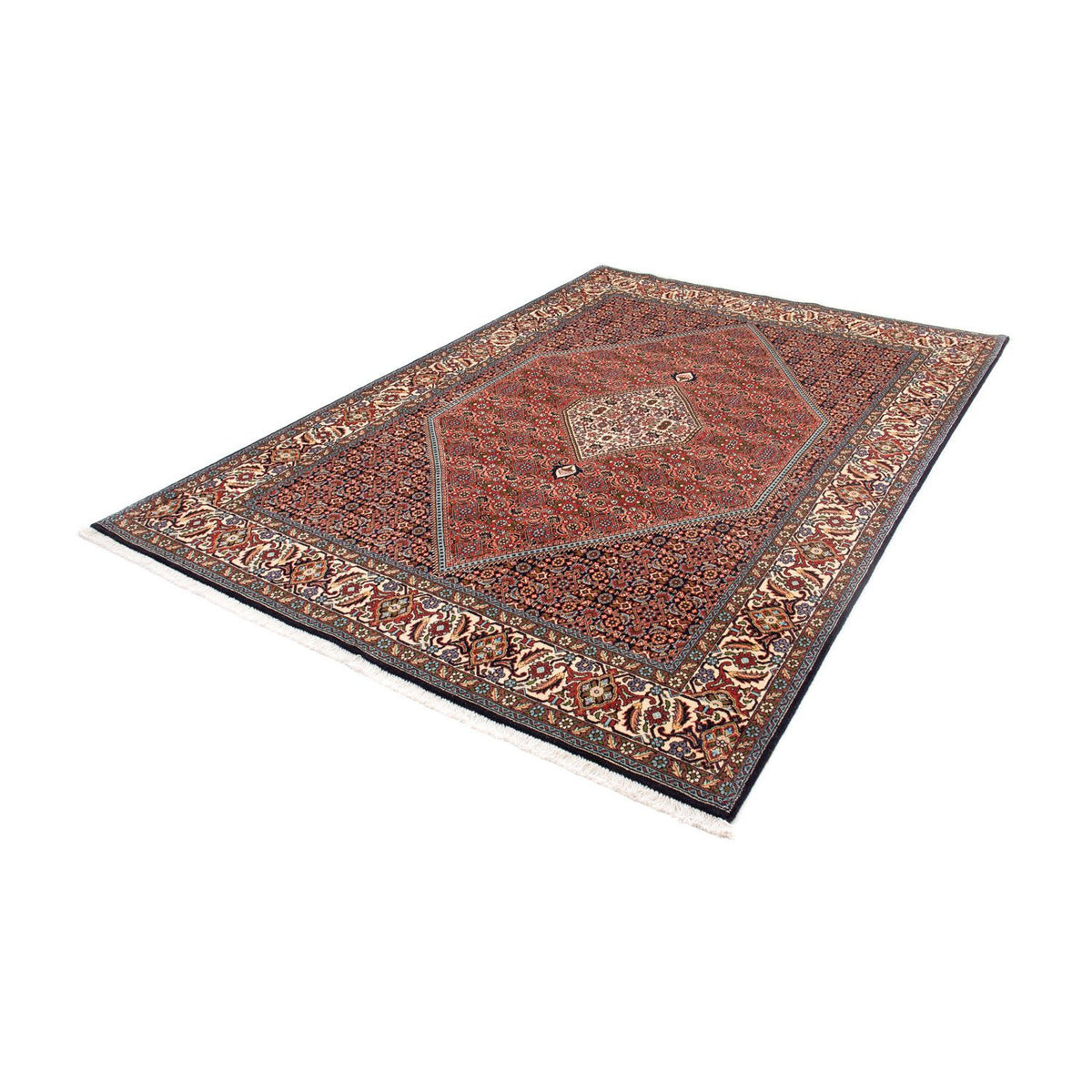 Tapis persan - Bidjar - 253 x 174 cm - rouge clair