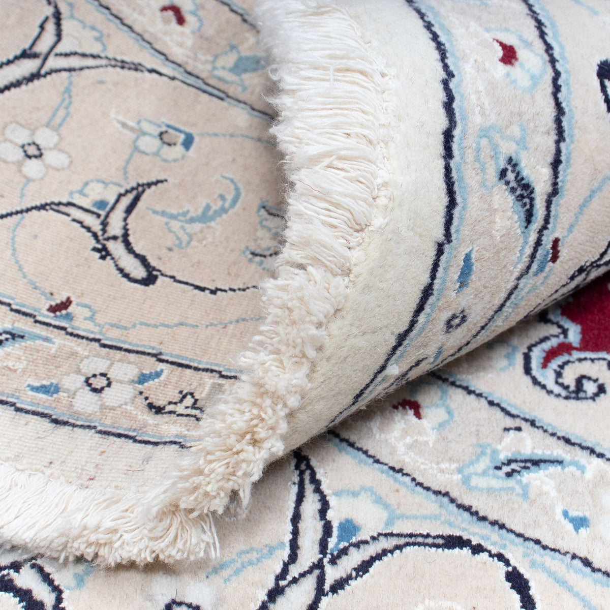 Tapis persan - Nain ronde  - 250 x 250 cm - rouge foncé