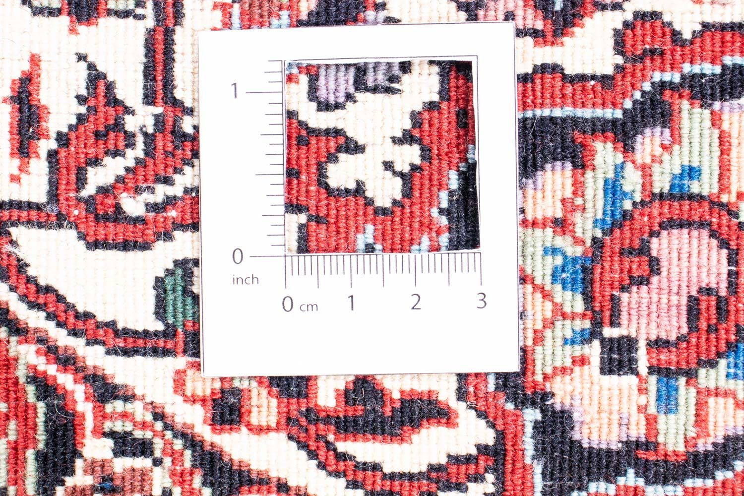 Tapis persan - Bidjar ronde  - 205 x 205 cm - rouge foncé