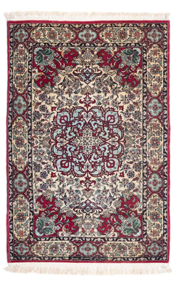 Tapis persan - Isfahan - Premium - 124 x 83 cm - rouge foncé