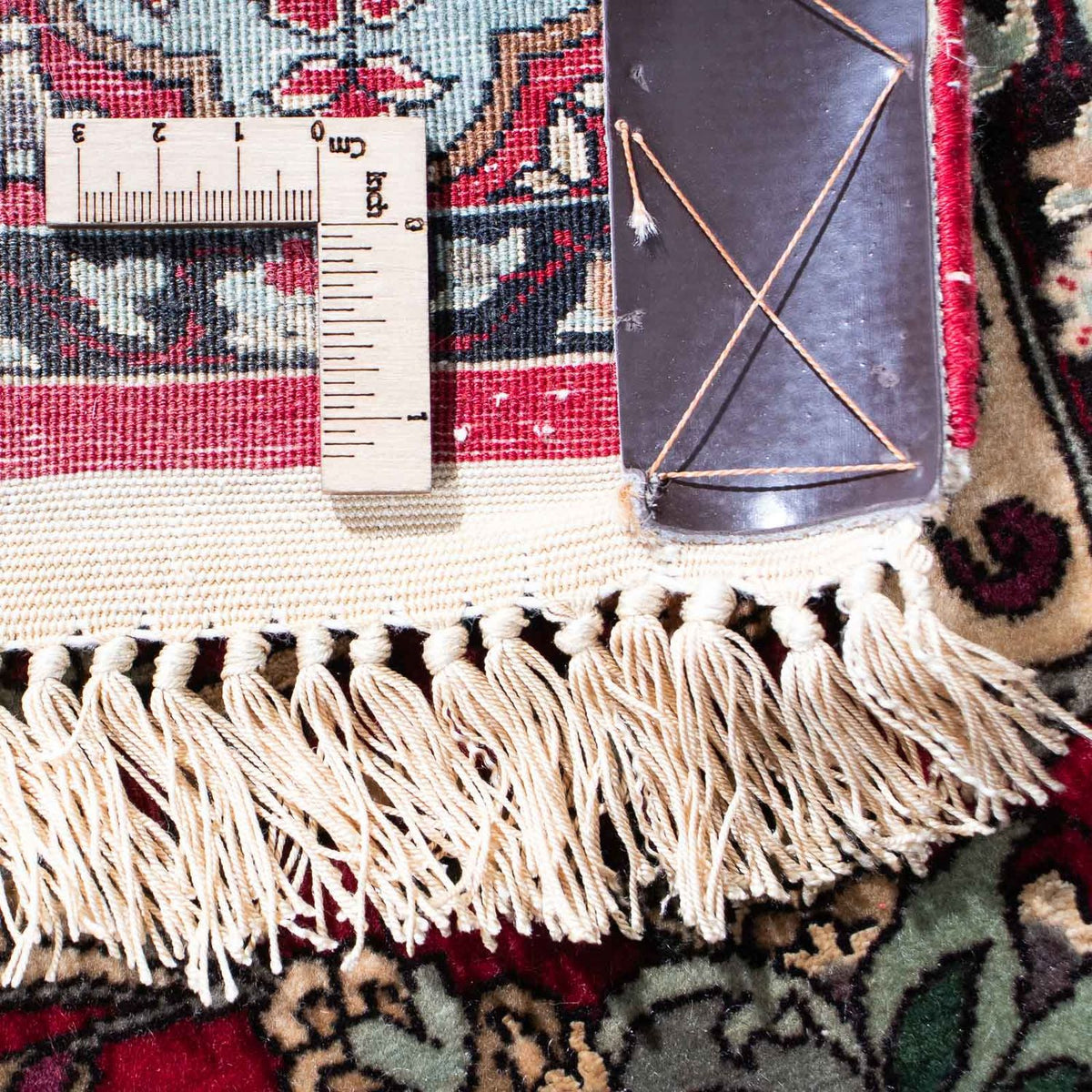 Tapis persan - Isfahan - Premium - 124 x 83 cm - rouge foncé