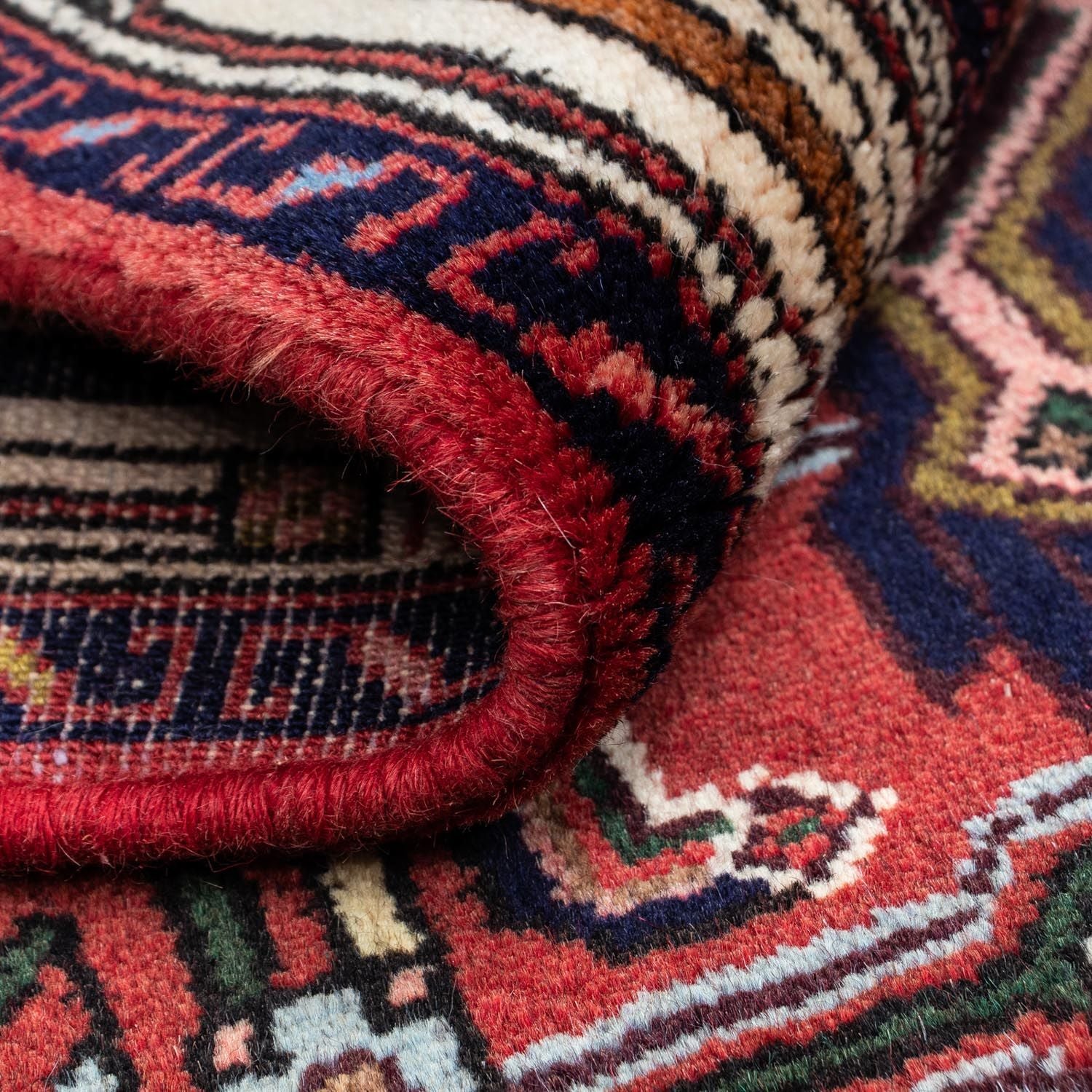 Tapis persan - Nomadic - 125 x 80 cm - rouge foncé