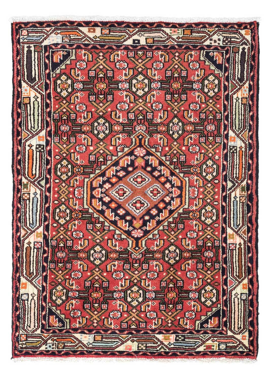 Tapis persan - Nomadic - 125 x 80 cm - rouge clair