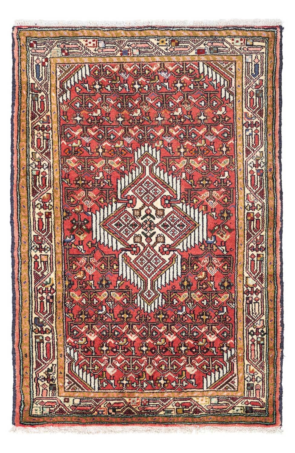 Tapis persan - Nomadic - 125 x 80 cm - rouge clair