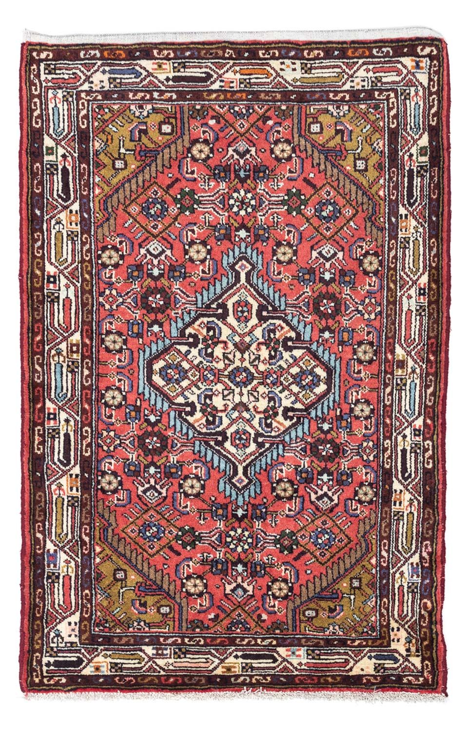 Tapis persan - Nomadic - 125 x 80 cm - rouge clair