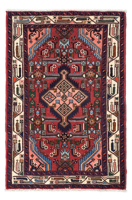 Tapis persan - Nomadic - 125 x 80 cm - rouge foncé