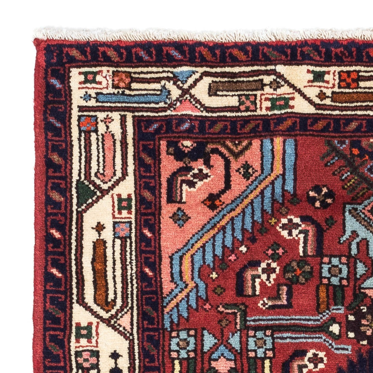 Tapis persan - Nomadic - 125 x 80 cm - rouge foncé