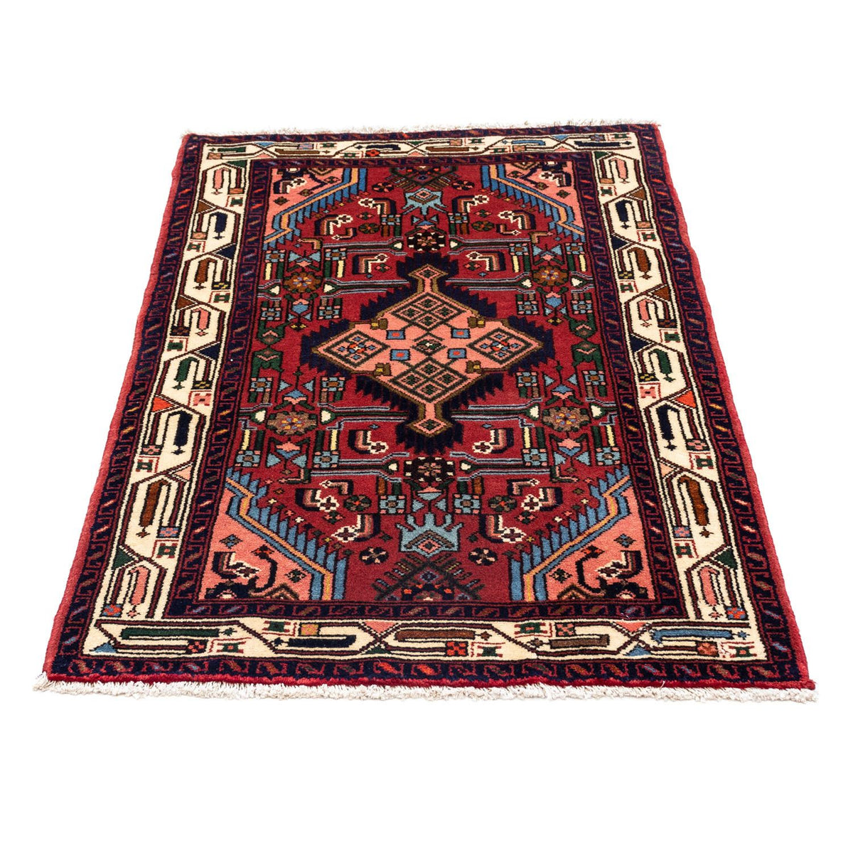 Tapis persan - Nomadic - 125 x 80 cm - rouge foncé