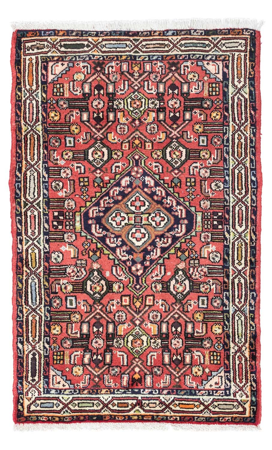 Tapis persan - Nomadic - 125 x 80 cm - rouge clair