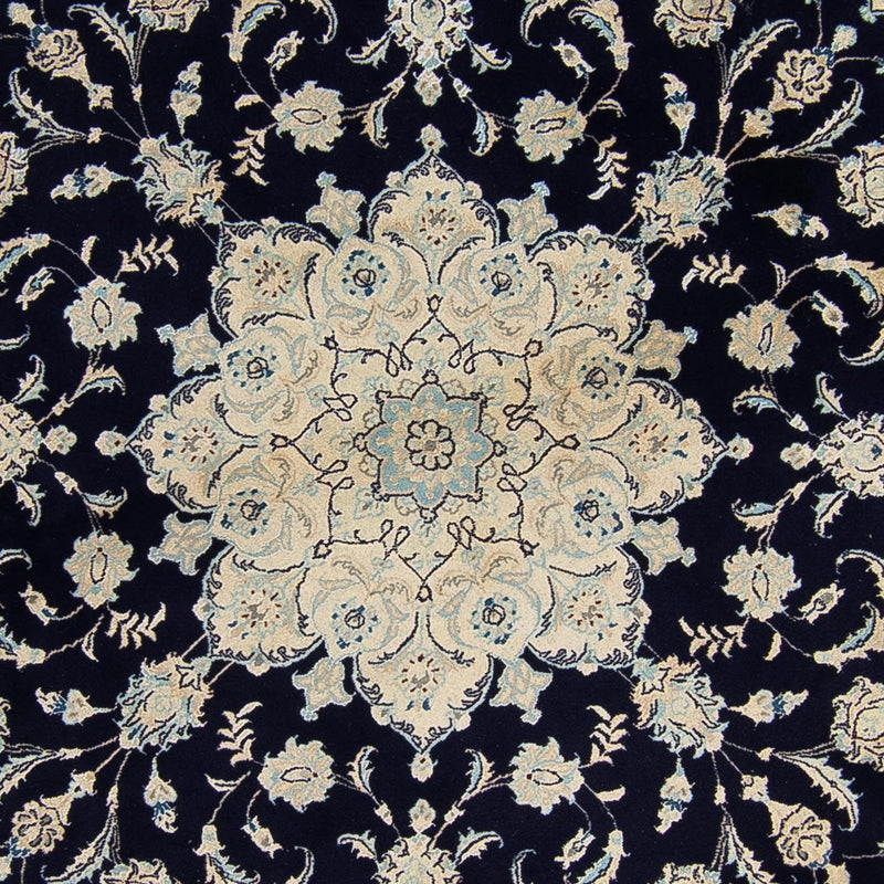 Tapis persan - Nain ronde  - 300 x 300 cm - bleu foncé
