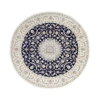 Tapis persan - Nain ronde  - 295 x 295 cm - bleu foncé