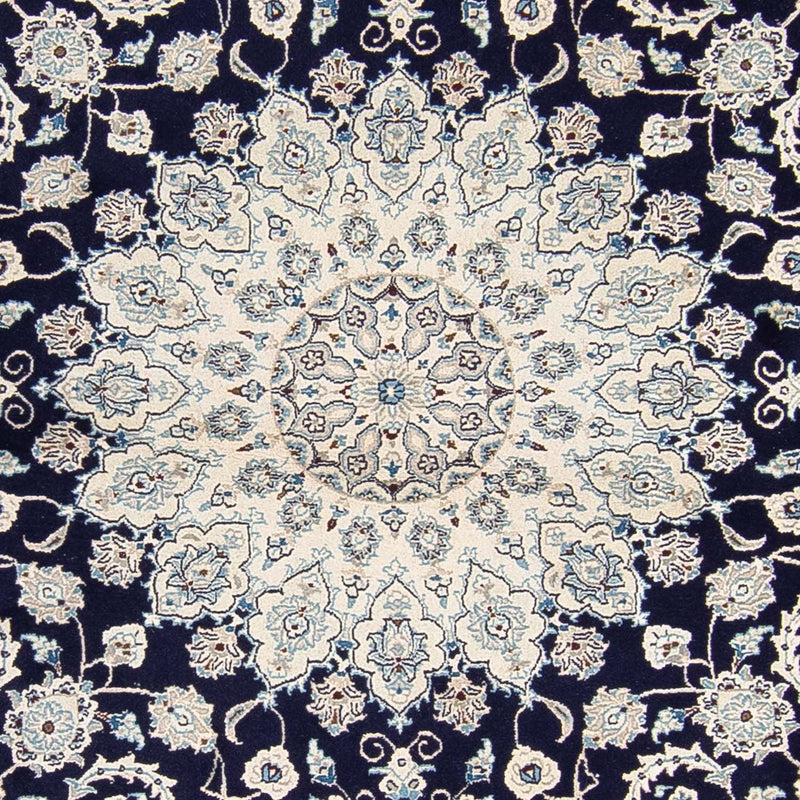 Tapis persan - Nain ronde  - 295 x 295 cm - bleu foncé