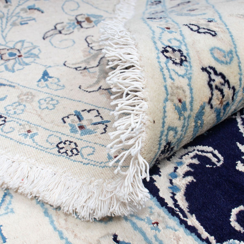 Tapis persan - Nain ronde  - 295 x 295 cm - bleu foncé