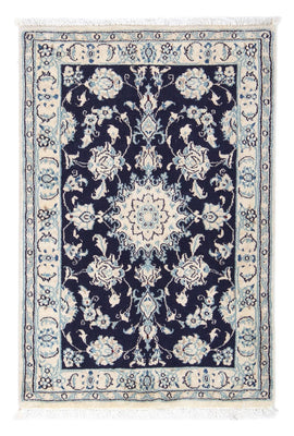 Tapis persan - Nain - Royal - 90 x 60 cm - bleu foncé