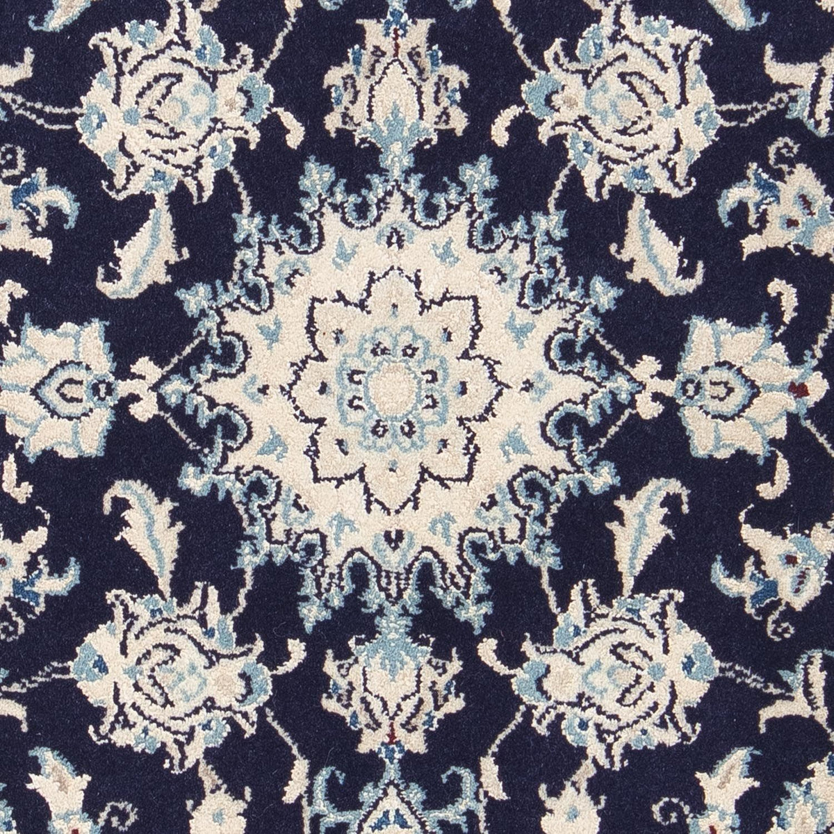 Tapis persan - Nain - Royal - 90 x 60 cm - bleu foncé