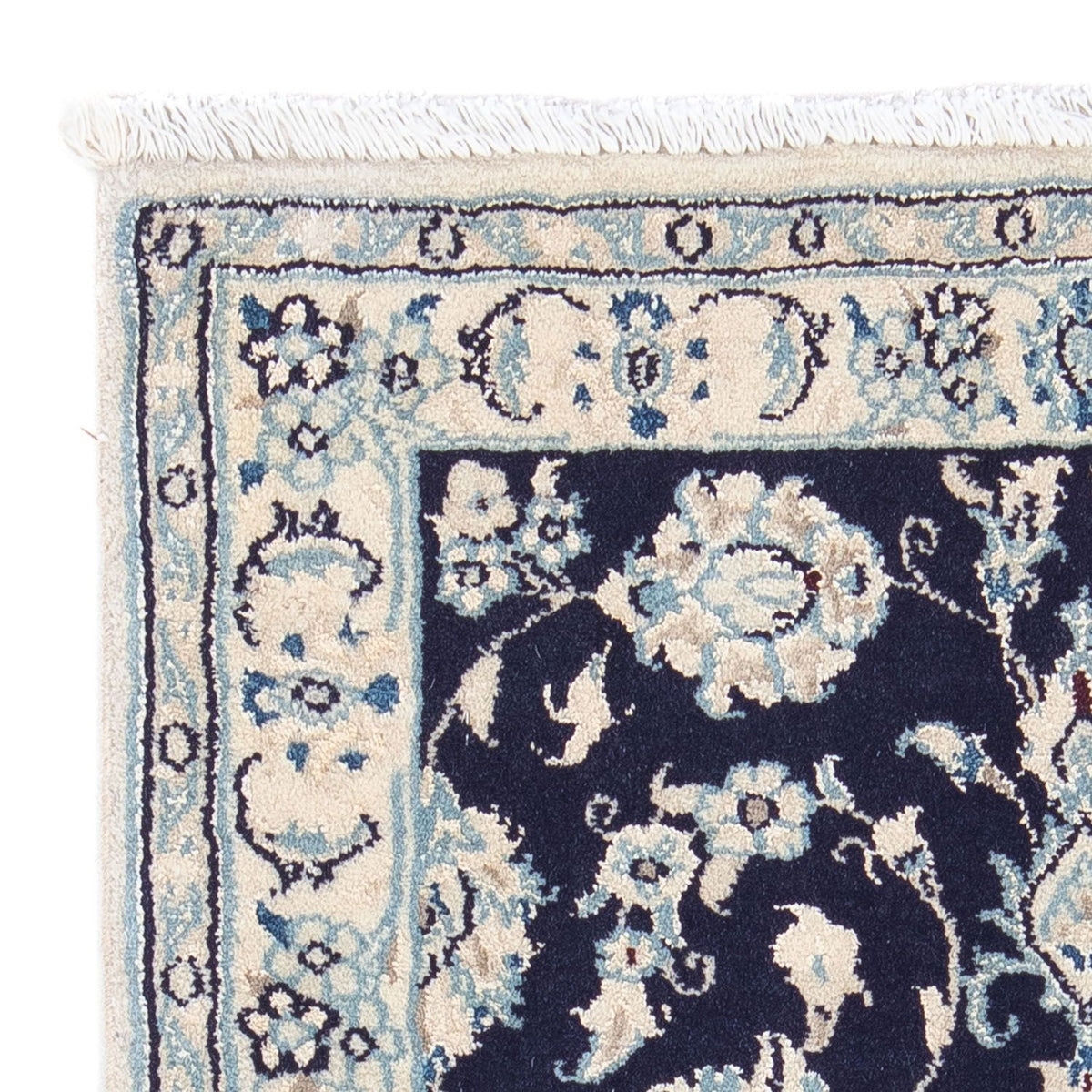 Tapis persan - Nain - Royal - 90 x 60 cm - bleu foncé