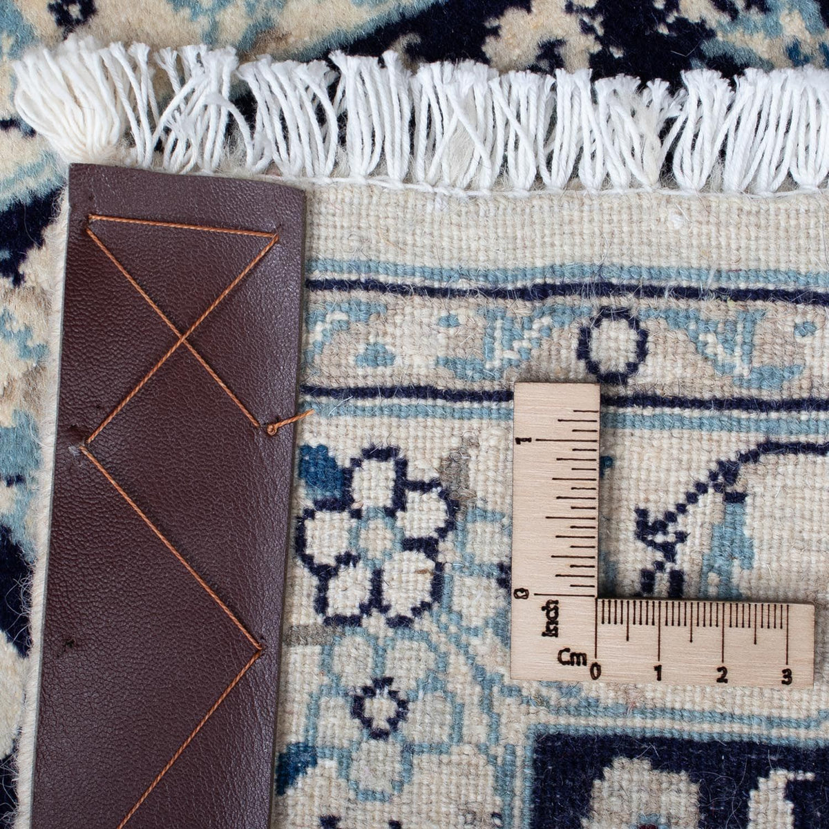 Tapis persan - Nain - Royal - 90 x 60 cm - bleu foncé