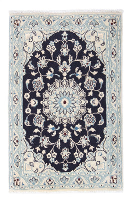 Tapis persan - Nain - Royal - 90 x 60 cm - bleu foncé