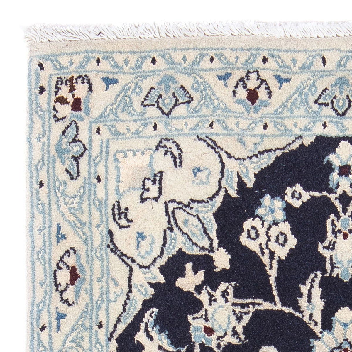 Tapis persan - Nain - Royal - 90 x 60 cm - bleu foncé