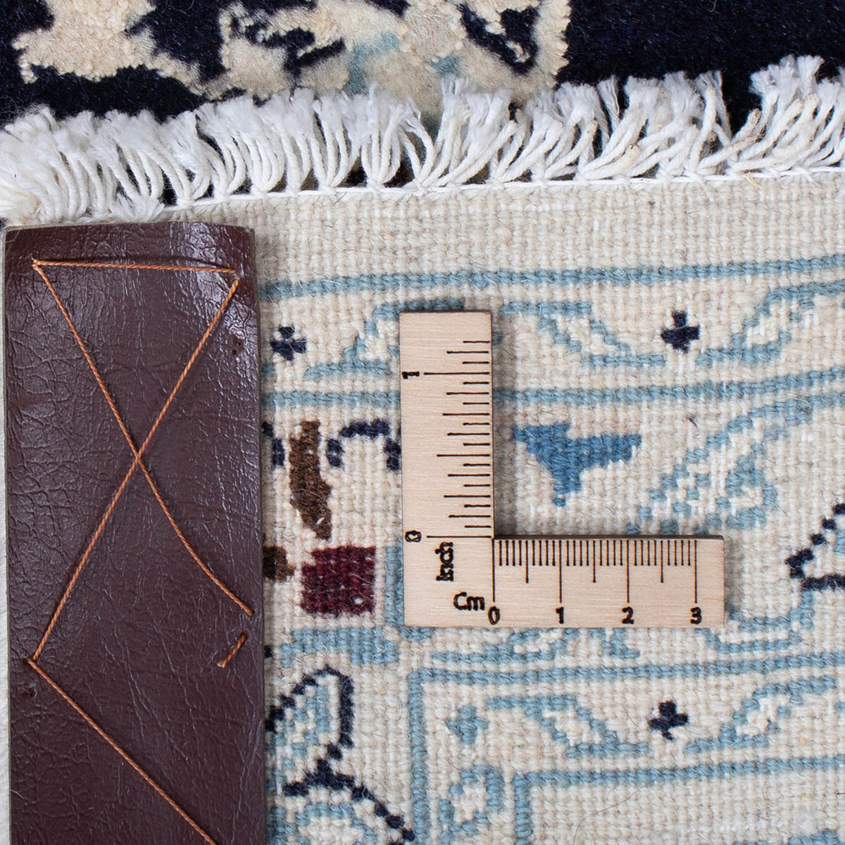 Tapis persan - Nain - Royal - 90 x 60 cm - bleu foncé