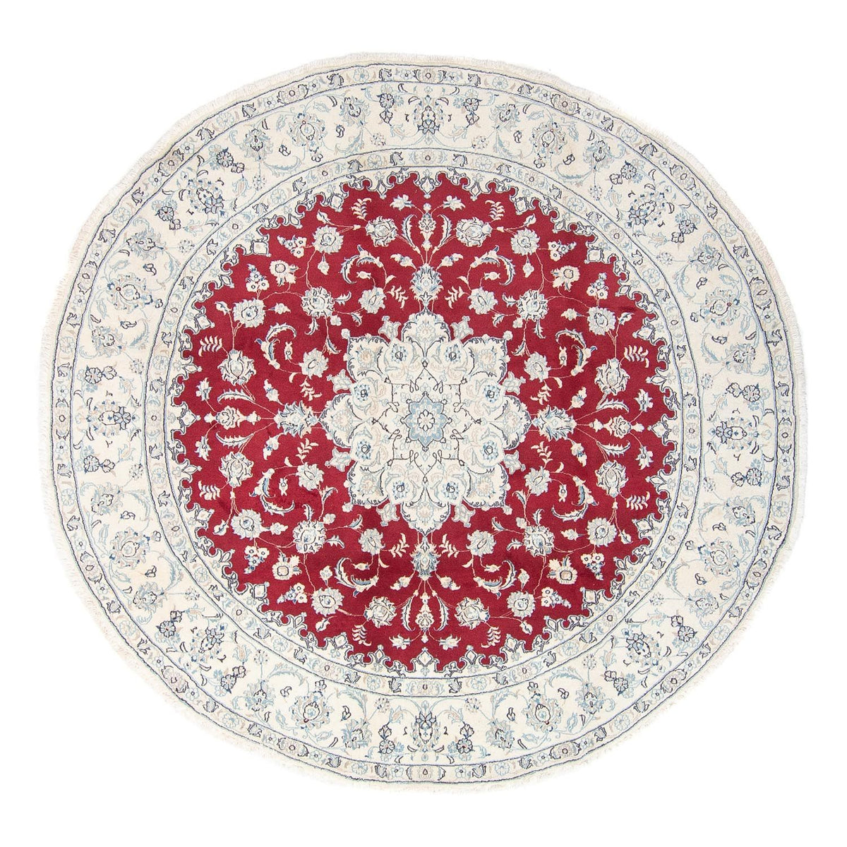 Tapis persan - Nain - Royal ronde  - 90 x 60 cm - rouge