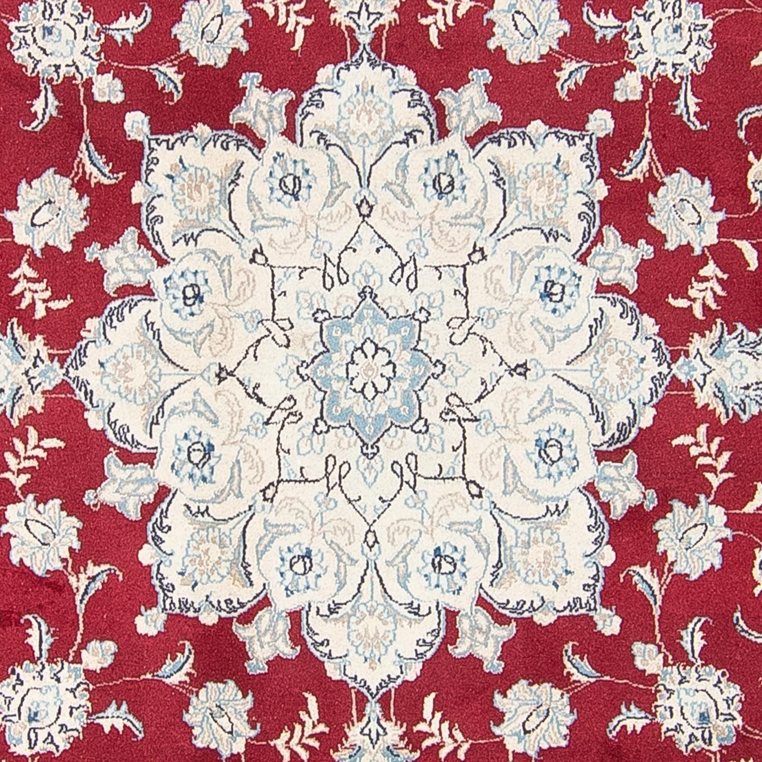 Tapis persan - Nain - Royal ronde  - 90 x 60 cm - rouge