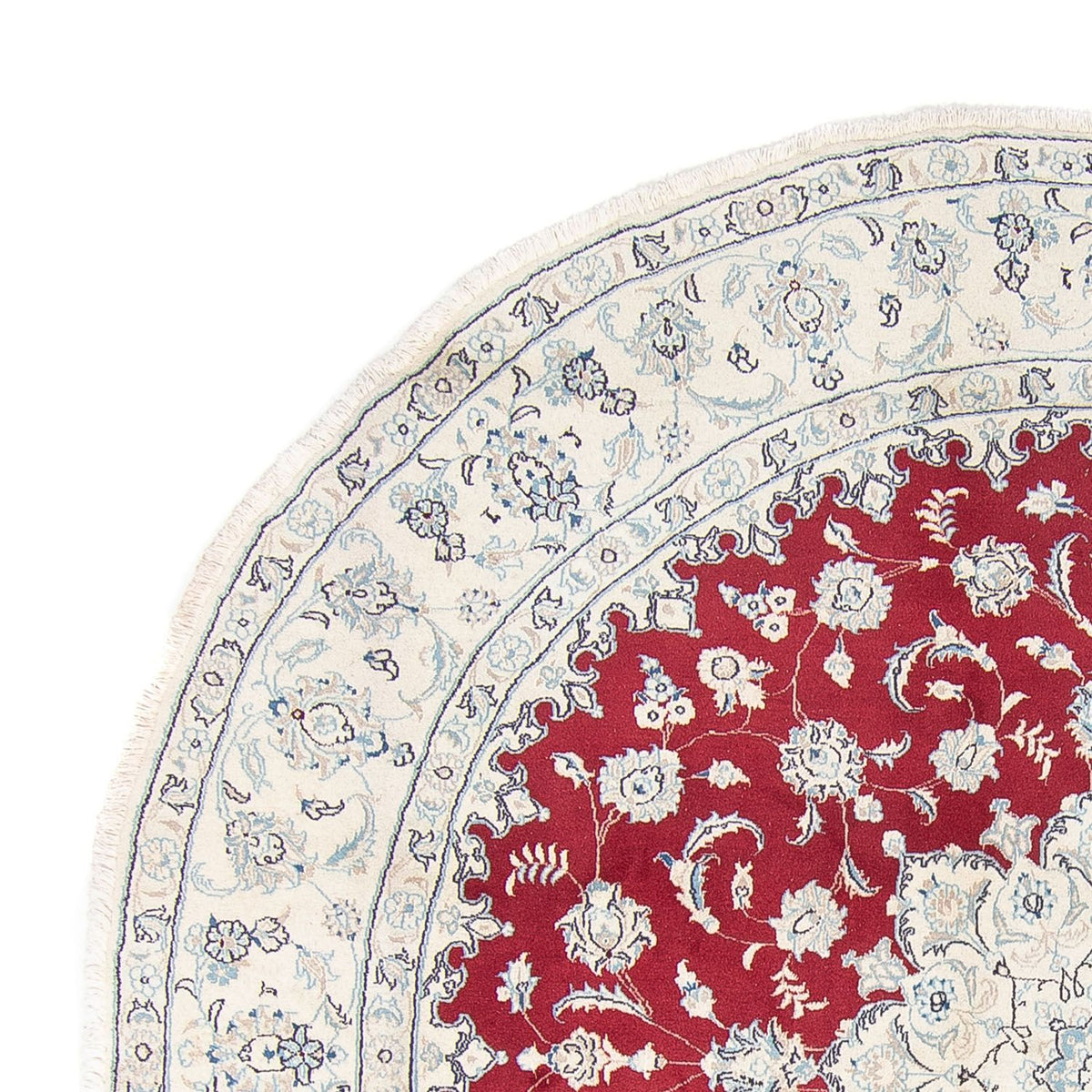 Tapis persan - Nain - Royal ronde  - 90 x 60 cm - rouge