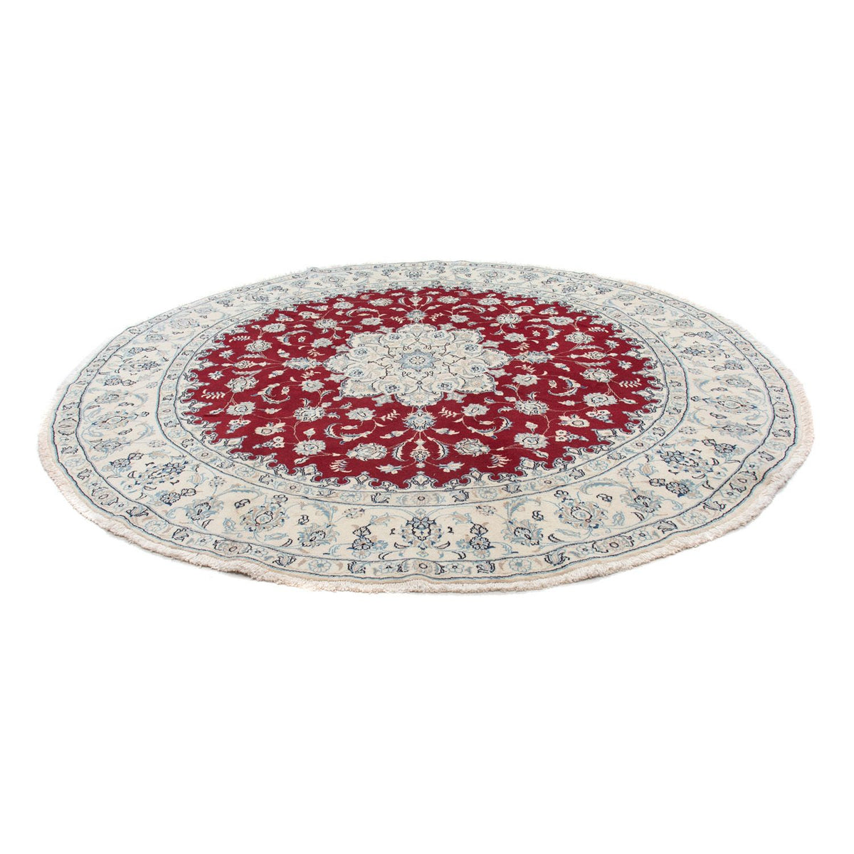 Tapis persan - Nain - Royal ronde  - 90 x 60 cm - rouge