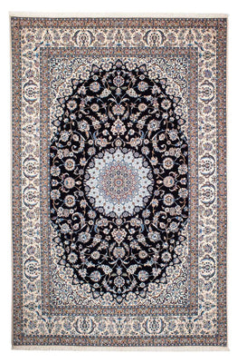 Tapis persan - Nain - Premium - 264 x 177 cm - bleu foncé