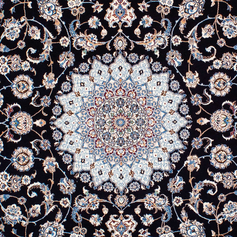 Tapis persan - Nain - Premium - 264 x 177 cm - bleu foncé