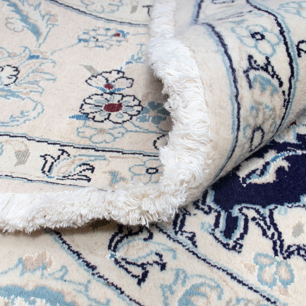 Tapis persan - Nain ronde  - 290 x 290 cm - bleu foncé