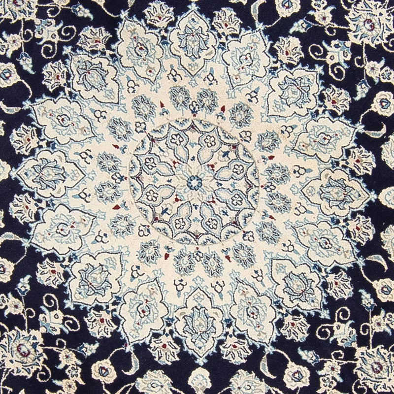 Tapis persan - Nain ronde  - 300 x 300 cm - bleu foncé