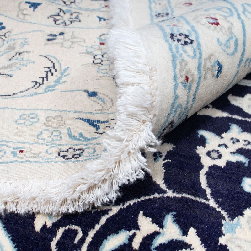 Tapis persan - Nain ronde  - 300 x 300 cm - bleu foncé