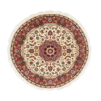 Tapis persan - Tabriz - Royal ronde  - 145 x 145 cm - beige