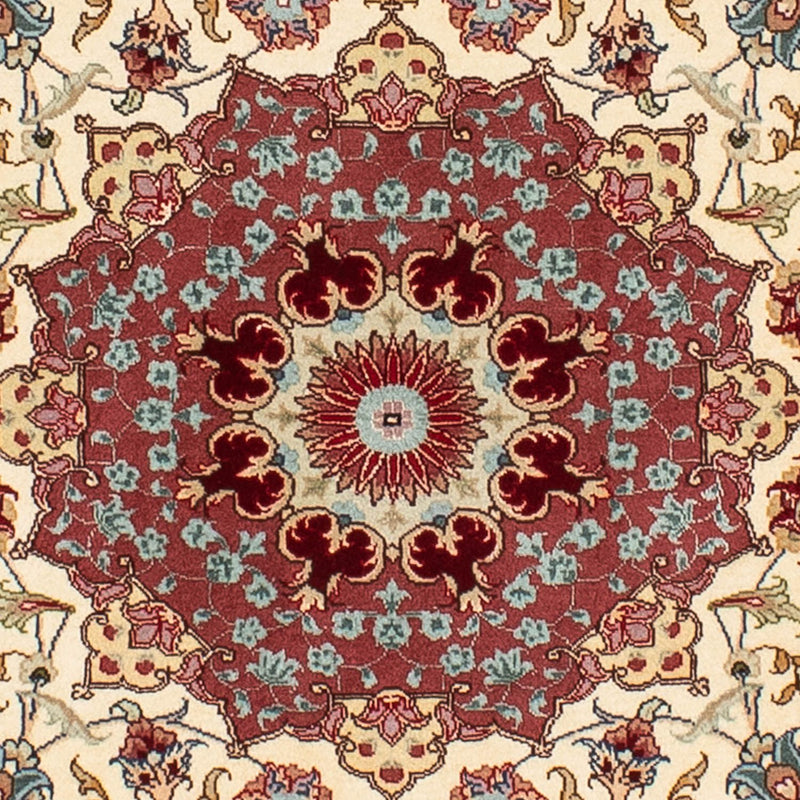 Tapis persan - Tabriz - Royal ronde  - 145 x 145 cm - beige