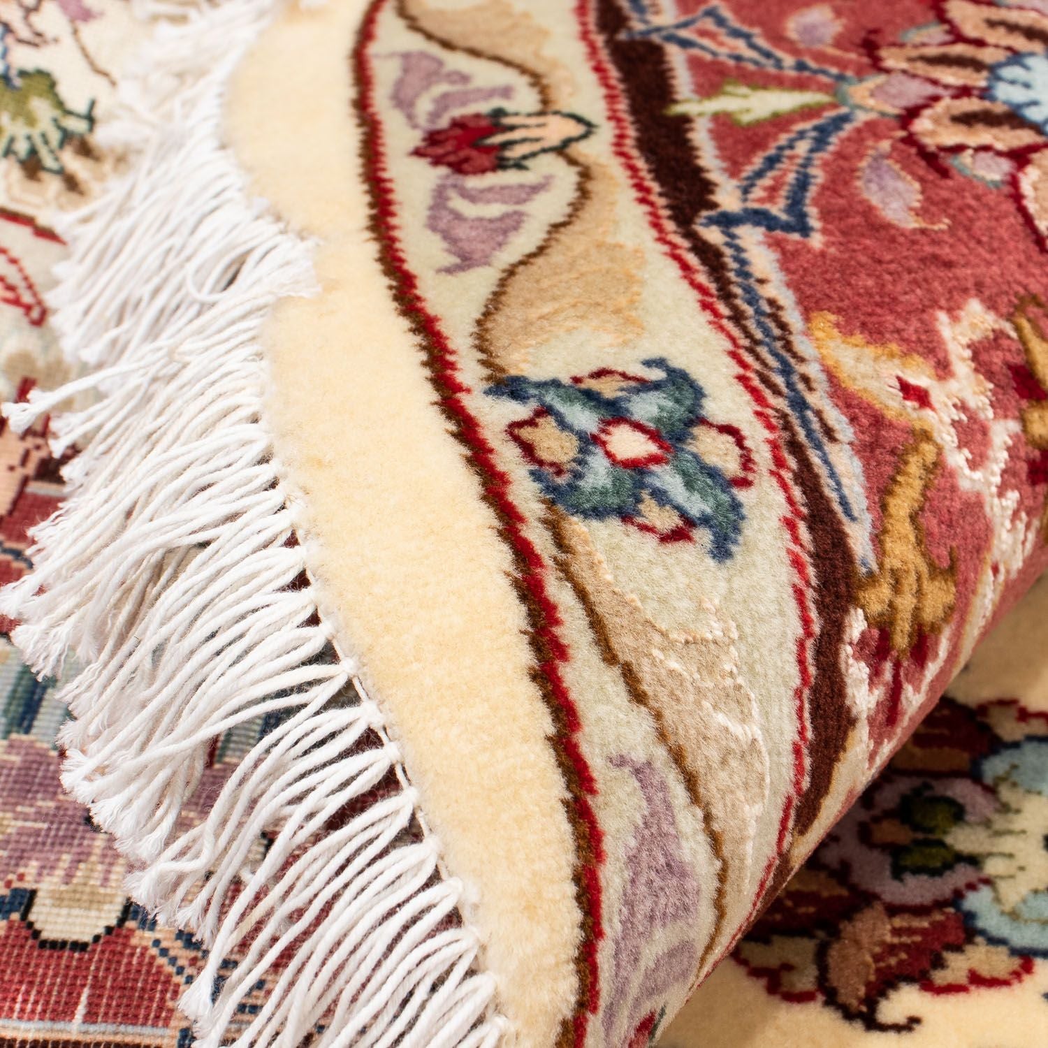 Tapis persan - Tabriz - Royal ronde  - 145 x 145 cm - beige